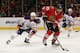 Viktor Stalberg scored his fifth goal of the season in Chicago's 3-2 victory over the Oilers Monday night.