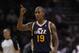 Dec 31, 2011; San Antonio, TX, USA; Utah Jazz guard Raja Bell (19) during the first half against the San Antonio Spurs at the AT&T Center. The Spurs won 104-89. Mandatory Credit: Soobum Im-USA TODAY Sports