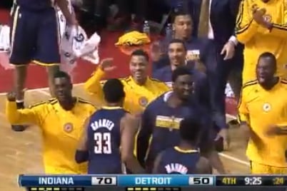 Danny Granger Makes a Shot, His Teammates Go Nuts