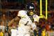 MIAMI GARDENS, FL - JANUARY 04: Tavon Austin #1 of the West Virginia Mountaineers celebrates after he scored an 8-yard rushing touchdown in the first quarter against the Clemson Tigers during the Discover Orange Bowl at Sun Life Stadium on January 4, 2012 in Miami Gardens, Florida. (Photo by Streeter Lecka/Getty Images)
