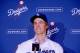 Dec 11, 2012; Los Angeles, CA, USA; Zack Greinke at a press conference to announce his signing to the Los Angeles Dodgers as a free agent pitcher at Dodger Stadium. Mandatory Credit: Kirby Lee/Image of Sport-USA TODAY Sports