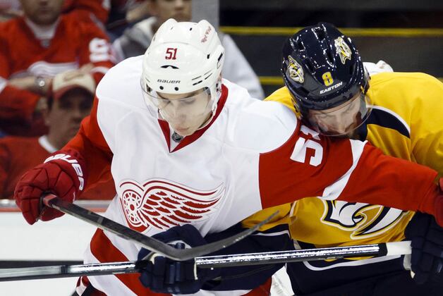 Johan Franzen Back, Valtteri Filppula out
