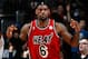 ATLANTA, GA - FEBRUARY 20: LeBron James #6 of the Miami Heat reacts after an assist for a basket against the Atlanta Hawks at Philips Arena on February 20, 2013 in Atlanta, Georgia. NOTE TO USER: User expressly acknowledges and agrees that, by downloading and or using this photograph, User is consenting to the terms and conditions of the Getty Images License Agreement. (Photo by Kevin C. Cox/Getty Images)