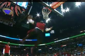 VIDEO: LeBron Shows Off with Another Spectacular Pregame Dunk