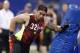 INDIANAPOLIS, IN - FEBRUARY 25: Manti Te'o of Notre Dame works out during the 2013 NFL Combine at Lucas Oil Stadium on February 25, 2013 in Indianapolis, Indiana. (Photo by Joe Robbins/Getty Images)