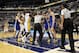 Feb 26 2013; Indianapolis, IN, USA; Officials try to separate a fight between Indiana Pacers center Roy Hibbert (55) and Golden State Warriors center David Lee (10) at Bankers Life Fieldhouse. Mandatory Credit: Brian Spurlock-USA TODAY Sports