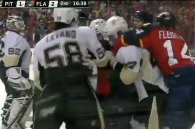 Video: Kopecky, Vokoun Brawl After Goal