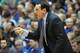 DURHAM, NC - FEBRUARY 24: Head coach Mike Krzyzewski of the Duke Blue Devils reacts during their game against the Boston College Eagles at Cameron Indoor Stadium on February 24, 2013 in Durham, North Carolina. (Photo by Streeter Lecka/Getty Images)