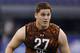 INDIANAPOLIS, IN - FEBRUARY 23: Luke Joeckel of Texas A&M participates during the 2013 NFL Combine at Lucas Oil Stadium on February 23, 2013 in Indianapolis, Indiana. (Photo by Joe Robbins/Getty Images)