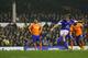LIVERPOOL, ENGLAND - FEBRUARY 26: Leighton Baines of Everton scores the second goal from the penalty spot during the FA Cup fifth round replay match between Everton and Oldham Athletic at Goodison Park on February 26, 2013 in Liverpool, England. (Photo by Alex Livesey/Getty Images)