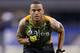 INDIANAPOLIS, IN - FEBRUARY 26: Dee Milliner of the University of Alabama works out during the 2013 NFL Combine at Lucas Oil Stadium on February 26, 2013 in Indianapolis, Indiana. (Photo by Joe Robbins/Getty Images)