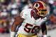 PHILADELPHIA, PA - DECEMBER 23: Rob Jackson #50 of the Washington Redskins lines up against the Philadelphia Eagles at Lincoln Financial Field on December 23, 2012 in Philadelphia, Pennsylvania. (Photo by Alex Trautwig/Getty Images)