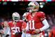 SAN FRANCISCO, CA - JANUARY 12: Quarterback Alex Smith #11 of the San Francisco 49ers looks on during warm ups prior to the NFC Divisional Playoff Game against the Green Bay Packers at Candlestick Park on January 12, 2013 in San Francisco, California. (Photo by Harry How/Getty Images)