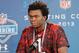 Feb 23, 2013; Indianapolis, IN, USA; Brigham Young linebacker Ziggy Ansah speaks at a press conference during the 2013 NFL Combine at Lucas Oil Stadium. Credit: Pat Lovell-USA TODAY Sports