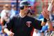 DUNEDIN, FL - FEBRUARY 26: Catcher Joe Mauer #7 of the Minnesota Twins celebrates after scoring a run against the Toronto Blue Jays February 26, 2013 at the Florida Auto Exchange Stadium in Dunedin, Florida. (Photo by Al Messerschmidt/Getty Images)