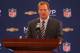 NEW ORLEANS, LA - FEBRUARY 04: NFL Commissioner Roger Goodell speaks during the Super Bowl XLVII Team Winning Coach and MVP Press Conference at the Ernest N. Morial Convention Center on February 4, 2013 in New Orleans, Louisiana. (Photo by Christian Petersen/Getty Images)