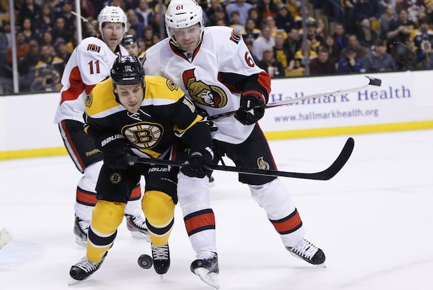 Bergeron's OT goal sends Bruins past Senators