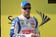 Dale Earnhardt Jr. waits to be introduced at Daytona International Speedway. Credit: Dwight Drum