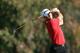 PACIFIC PALISADES, CA - FEBRUARY 14: Scott Harrington hits a shot during the first round of the Northern Trust Open at Riviera Country Club on February 14, 2013 in Pacific Palisades, California. (Photo by Jeff Gross/Getty Images)