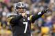 PITTSBURGH, PA - DECEMBER 30: Ben Roethlisberger #7 of the Pittsburgh Steelers directs the offense against the Cleveland Browns during the game on December 30, 2012 at Heinz Field in Pittsburgh, Pennsylvania. The Steelers defeated the Browns 24-10. (Photo by Justin K. Aller/Getty Images)