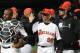 TAICHUNG, TAIWAN - MARCH 02: Netherlands team players celebrate after winning against South Korea during the World Baseball Classic First Round Group B match between South Korea and the Netherlands at Intercontinental Baseball Stadium on March 2, 2013 in Taichung, Taiwan. (Photo by Chung Sung-Jun/Getty Images)