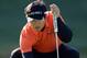 PACIFIC PALISADES, CA - FEBRUARY 14: Y.E. Yang of South Korea lines up his putt on the seventh green during the first round of the Northern Trust Open at the Riviera Country Club on February 14, 2013 in Pacific Palisades, California. (Photo by Harry How/Getty Images)