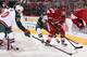 The Coyotes play around the net must be tighter. Here, Kyle Chipchura drives the puck around the boards.