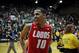 Feb 23, 2013; Fort Collins, CO, USA; New Mexico Lobos guard Kendall Williams (10) reacts following the win over the Colorado State Rams at Moby Arena. The Lobos defeated the Rams 91-82. Mandatory Credit: Ron Chenoy-USA TODAY Sports