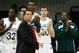 Feb. 7, 2013; Riverdale, NY, USA; Manhattan Jaspers head coach Steve Masiello reacts on the sidelines against the Canisius Golden Griffins during the first half at Draddy Gymnasium. Mandatory Credit: Debby Wong-USA TODAY Sports