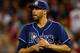 BOSTON, MA - SEPTEMBER 25: David Price #14 of the Tampa Bay Rays pitches against the Boston Red Sox during the game on September 25, 2012 at Fenway Park in Boston, Massachusetts. (Photo by Jared Wickerham/Getty Images)