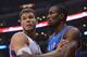 LOS ANGELES, CA - JANUARY 22: Blake Griffin #32 of the Los Angeles Clippers watches Serge Ibaka #9 of the Oklahoma City Thunder during a 109-97 Thunder win at Staples Center on January 22, 2013 in Los Angeles, California. NOTE TO USER: User expressly acknowledges and agrees that, by downloading and or using this photograph, User is consenting to the terms and conditions of the Getty Images License Agreement. (Photo by Harry How/Getty Images)
