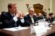 NFL Commissioner Roger Goodell (left) and union chief DeMaurice Smith (third from left) at a congressional drug-testing hearing in 2009.
