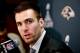 Jan 28, 2013; New Orleans, LA, USA; Baltimore Ravens quarterback Joe Flacco (5) during a press conference at the Hilton Riverside Hotel. Mandatory Credit: Derick E. Hingle-USA TODAY Sports