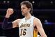 LOS ANGELES, CA - JANUARY 27: Pau Gasol #16 of the Los Angeles Lakers reacts after his basket during a 106-95 win over the Oklahoma City Thunder at Staples Center on January 27, 2013 in Los Angeles, California. NOTE TO USER: User expressly acknowledges and agrees that, by downloading and or using this photograph, User is consenting to the terms and conditions of the Getty Images License Agreement. (Photo by Harry How/Getty Images)