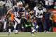 Jan 20, 2013; Foxboro, MA, USA; New England Patriots wide receiver Wes Welker (83) runs past Baltimore Ravens cornerback Corey Graham (24) during the fourth quarter of the AFC championship game at Gillette Stadium. Mandatory Credit: David Butler II-USA TODAY Sports