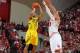 Feb 2 2013, Bloomington, USA; Michigan Wolverines guard Trey Burke (3) takes a shot as Indiana Hoosiers forward Cody Zeller (40) defends at Assembly Hall. Indiana won 81-73. Mandatory Credit: Brian Spurlock-USA TODAY Sports