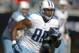 Nov 25, 2012; Jacksonville FL, USA; Tennessee Titans tight end Jared Cook (89) runs in the second quarter of their game against the Jacksonville Jaguars at EverBank Field. Mandatory Credit: Phil Sears-USA TODAY Sports