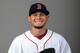 Feb 17, 2013; Fort Myers FL, USA; Boston Red Sox starting pitcher Drake Britton (66) poses during photo day at JetBlue Park. Mandatory Credit: Steve Mitchell-USA TODAY Sports