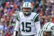 Dec 30, 2012; Orchard Park, NY, USA; New York Jets quarterback Tim Tebow (15) during the game against the Buffalo Bills at Ralph Wilson Stadium. Bills beat the Jets 28-9. Mandatory Credit: Kevin Hoffman-USA TODAY Sports