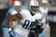 Nov 25, 2012; Jacksonville FL, USA; Tennessee Titans tight end Jared Cook (89) runs in the second quarter of their game against the Jacksonville Jaguars at EverBank Field. Mandatory Credit: Phil Sears-USA TODAY Sports