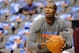 Jan 18, 2013; Dallas, TX, USA; Oklahoma City Thunder power forward Serge Ibaka (9) warms up before the game against the Dallas Mavericks at the American Airlines Center. Mandatory Credit: Jerome Miron-USA TODAY Sports