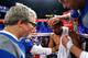 LAS VEGAS, NV - DECEMBER 08: (L-R) Trainer Freddie Roach talks with Manny Pacquiao between rounds against Juan Manuel Marquez during their welterweight bout at the MGM Grand Garden Arena on December 8, 2012 in Las Vegas, Nevada. (Photo by Al Bello/Getty Images)