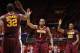 CHAMPAIGN, IL - JANUARY 9: Andre Hollins #1 and Trevor Mbakwe #32 of the Minnesota Golden Gophers celebrate against the Illinois Fighting Illini during the game at Assembly Hall on January 9, 2013 in Champaign, Illinois. Minnesota won 84-67. (Photo by Joe Robbins/Getty Images)