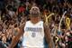 DENVER, CO - MARCH 01: Ty Lawson #3 of the Denver Nuggets celebrates after hitting the game winning shot against the Oklahoma City Thunder in the finals seconds at the Pepsi Center on March 1, 2013 in Denver, Colorado. The Nuggets defeated the Thunder 105-103. NOTE TO USER: User expressly acknowledges and agrees that, by downloading and or using this photograph, User is consenting to the terms and conditions of the Getty Images License Agreement. (Photo by Doug Pensinger/Getty Images)