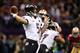 Joe Flacco heaves a pass against San Francisco in Super Bowl XLVII, Feb. 3.
