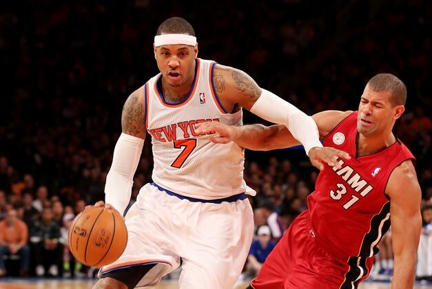 Carmelo Has Fluid on Knee, Don't Expect Him to Play Wednesday