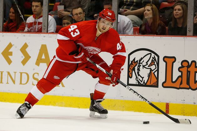 Wings Encouraged to See Helm Skating; Filppula, Colaiacovo Out