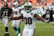 Dec 16, 2012; Miami Gardens, FL, USA; Miami Dolphins strong safety Chris Clemons (30) celebrates stopping the Jacksonville Jaguars on fourth down in the fourth quarter at Sun Life Stadium. The Dolphins won 24-3. Mandatory Credit: Robert Mayer-USA TODAY Sports