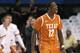 LOS ANGELES, CA - DECEMBER 03: Myck Kabongo #12 of the Texas Longhorns celebrates during the second half of the game against the UCLA Bruins at LA Sports Arena on December 3, 2011 in Los Angeles, California. Texas won 69-59. (Photo by Stephen Dunn/Getty Images)