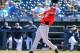 PEORIA, AZ - FEBRUARY 26: Joey Votto #19 of the Cincinnati Reds bats against the San Diego Padres during the spring training game at Peoria Stadium on February 26, 2013 in Peoria, Arizona. (Photo by Christian Petersen/Getty Images)